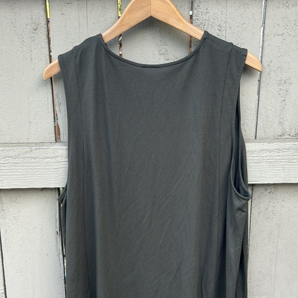J. Jill Wearever A-Line Tank Dress Dark Green Summer Comfy Casual Sz XL - Picture 6 of 6